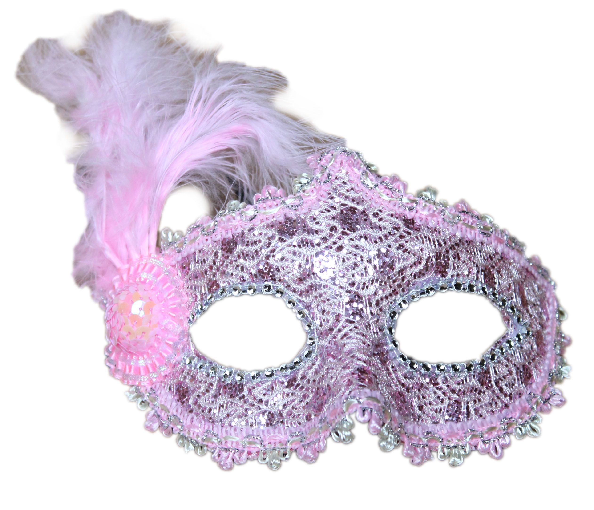 Розовая маска цена. Маска карнавальная розовая. Карнавальная маска с перьями. Маскарадная маска с перьями. Маски для новогоднего карнавала.